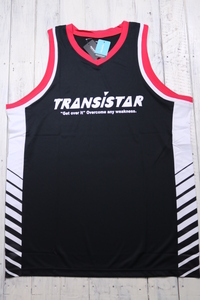 ブラックＸＸＬ　【新品】☆トランジスタ：サイドライン速乾　タンクトップ　消臭　ハンドボール/TRANSISTAR/ノースリーブＴシャツ