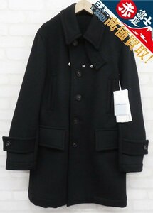 3J3547/未使用品 The Soloist sj.0016bAW23 right-left pencil silhouette single breasted pea coat ソロイスト Pコート