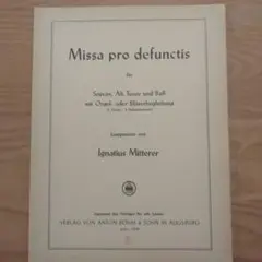 Missa pro defunctis Ignatius Mitterer