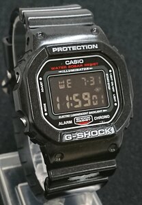 ライト点灯!!ワタリガラス!!G-RAVEN ジーレイブン♪CASIO/カシオ G-SHOCK/Gショック DW-5600BM-1ZER クォーツ 腕時計 ウォッチ USED品＊