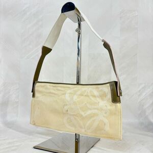 240517- LOEWE ロエベ アナグラム アクセサリーポーチ ワンショルダーバッグ キャンバス ミニバッグ