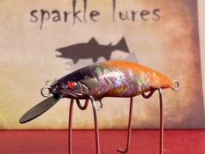 ハンドメイドミノーsparklelures 影光50Sシンキング2.8g アワビ貼り 蛍光部分夜光仕様　イチオシ！