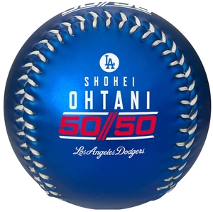 大谷翔平 50/50 青色 限定記念ボール サイン(印字は全てプリント) ドジャースオフィシャル　MLB公式商品