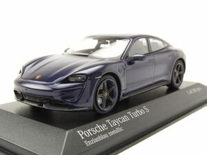 新品未開封　ポルシェ タイカン ターボS 2020 ブルーメタ 1/43 ミニチャンプス