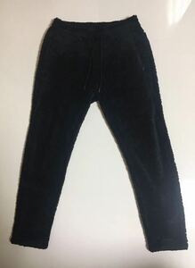 wjk フリース ボア スキニー S BLACK ダヴルジェイケイ fleece boa skinny pants ブラック 黒 テーパード スウェット