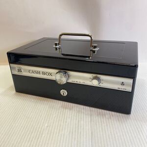 ELM CASH BOX キャッシュボックス 手提げ金庫 タイプ35 黒色 ブラック系 レトロ 未使用 現状品