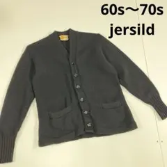 jersild レタードカーディガン　ヴィンテージ　古着女子　60s 70s