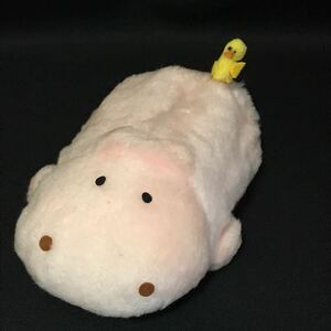 希少 1976年 サンリオ カバ ぬいぐるみ ポケットティッシュカバー ヒヨコ 動物 昭和レトロ オールドサンリオ ピンク かば