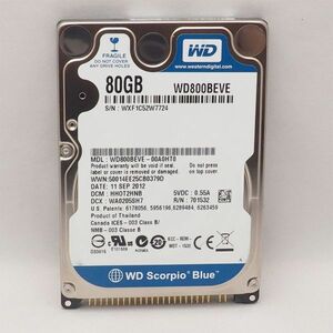 WD HDD WD800BEVE ハードディスク 80GB IDE 2.5インチ ジャンク品 管17708