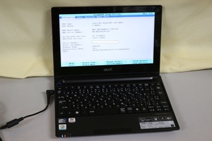 現状品ノートパソコン ACER Aspire one D255 Atom メモリ1GB HDD250GB 10.1inchワイド カメラ内蔵 起動確認済 OS無 代引き可