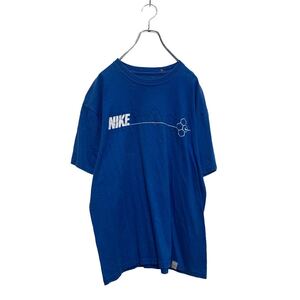 NIKE 半袖 プリントTシャツ M ブルー ナイキ クルーネック 古着卸 アメリカ仕入 a606-6334