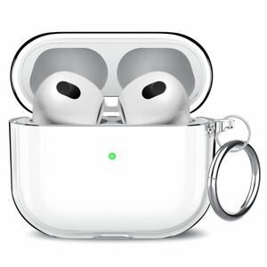 AirPods 3用ケース 第三世代 TPU素材 アップルイヤホンケース 耐衝撃 ワイヤレス充電可 保護カバー 防水 防塵 軽量 透明