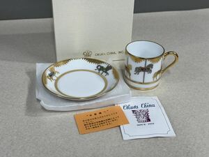 未使用品 OKURA 大倉陶園 カップ&ソーサー コーヒー椀皿 1客 メリーゴーランド 回転木馬 