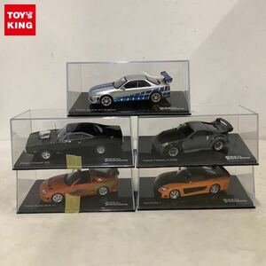 1円〜 デアゴスティーニ ワイルド・スピード カーコレクション 1/43 ニッサン スカイライン GT-R R34 マツダ RX-7 他