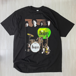 ロサンゼルス発 【2XL】 The Beatles ビートルズ GrannySmith 半袖 ヘビーウェイト Tシャツ 黒 バンドT 英国 ロックバンド USA規格