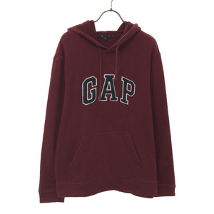 ギャップ 長袖 スウェットパーカー L バーガンディー GAP 裏起毛 メンズ