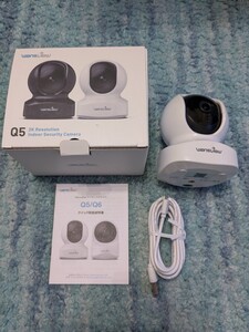 0701u1649　Wansview Q5ネットワークカメラ 300万画素 2Kベイビーモニター Wi-Fiカメラ ワイヤレス屋内防犯カメラ ホワイト