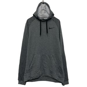 NIKE プリント スウェット パーカー ナイキ M グレー ラグラン プルオーバー 古着卸 アメリカ仕入 a609-5285