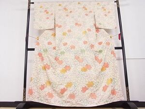 平和屋着物■付下げ　舞花文　金彩　着丈160cm　裄丈63cm　正絹　逸品　A-zi6271