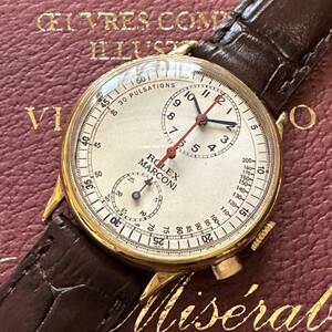 週末セール【ロレックス マルコーニ クロノグラフ ドクターズウォッチ】1930年★アンティーク ビンテージ 時計★IWC 好きにも★1151