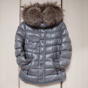 稀少モデル モンクレール アルモアーズ MONCLER ARMOISE ダウンジャケット リアルファー付き グレー OO/XS～S位