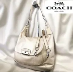 美品 COACH コーチ ワンショルダー 本革 レザー メタリックカラー 1点限