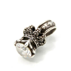 JUSTIN DAVIS ジャスティンデイビス ペンダント SPJ565 CROWNLET PENDANT クラウンレット クリアジルコニア SV925 トップ 28008580