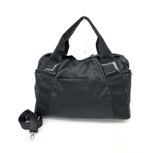 良好◆papillonner パピヨネ 2WAYバッグ◆ ブラック ナイロン レディース トート ショルダー bag 鞄