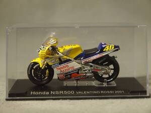 1/24 HONDA NSR500 #46 バレンティーノ・ロッシ 2001年500㏄クラス チャンピオン デアゴスティーニ チャンピオンバイク 【模型のみ】