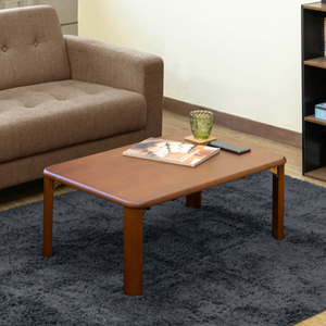 折りたたみテーブル 75cmｘ50cm 天然木製 座卓 ローテーブル ちゃぶ台 折れ脚テーブル WZ-750 ブラウン(BR)