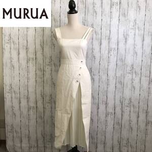 MURUA　ムルーア　タイトアシメジャンパースカート　1サイズ　アイボリー　S12-73　USED