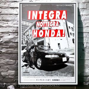 当時物!! ホンダ インテグラ 広告 /ポスター ホンダ HONDA Acura Integra Type-R カタログ DC1 DC2 DB6 DB7 DB8 DB9 3th gen Mk3 B18C