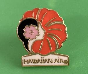 ハワイアン航空　ハイビスカス　美人　ピン　バッジ　Hawaiian Airlines アラスカ航空 合併 ワンワールド　旧ロゴ