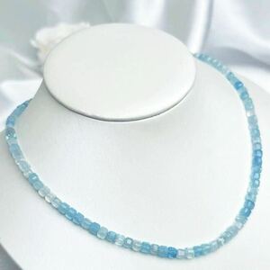アクアマリン70ct 天然石ネックレス37+5cm jewelry necklace ジュエリー アクアマリンネックレス