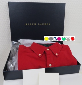 〔COLOURS〕 新品■ボタンダウン■長袖シャツ■ポロベア■レッド×グリーンチェック■外箱付き■polo Ralph Lauren