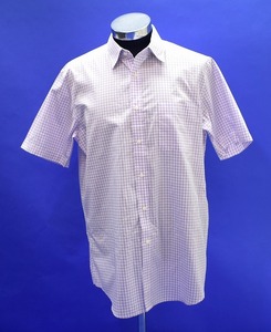 UNIQLO（ユニクロ）ドライイージーケアチェックシャツ (半袖) 331-406599 XL DRY CHECK S/S SHIRT クールビズ レギュラーカラー フィット