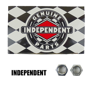 インデペンデント/INDEPENDENT GENUINE PARTS KINGPIN NUTS/キングピンナット SILVER 2個1セット スケートボード用パーツ [返品、交換不可]