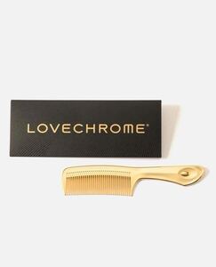 【ZS-453】☆新品 未開封☆ LOVECHROME/ラブクロム ヘアコーム K24GP GOLD くし TETSUKI GOLD K24テツキGLD309/131 ヘアブラシ③