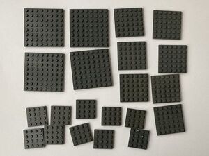 F411　LEGOバラパーツ　新濃灰　4 x 4・6 x 6・8 x 8など　プレート系　まとめて大量㎏