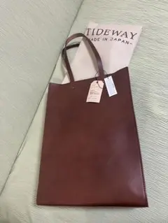 TIDEWAY レザー トートバッグ チョコ　ブラウン