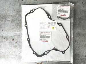 カワサキ純正部品 1991-1997 KX80ラージ クラッチカバーガスケット ポンプカバーガスケットのセット その①