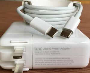 新品 純正 Apple MacBook Pro 15インチ A1707 A1990 電源 ACアダプター 充電器 USB Type-C 87W