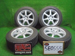 5EO555AD9) 送料無料 21年 205/60R16 ICENAVI7 スタッドレスタイヤ+スバル純正OP SAA 16インチホイール4本セット レガシィツーリングワゴン