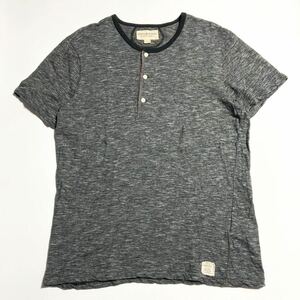 Denim & Supply Ralph Lauren ☆ ヘンリーネック Tシャツ 半袖 グレー L 春夏 人気 アメカジ ストリート 古着 ラルフローレン■SAP171