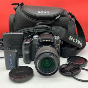 ♪ SONY α100 DSLR-A100 デジタル一眼レフカメラ ボディ DT 3.5-5.6/18-70 0.38m/1.3ft MACRO レンズ 動作確認済 バッテリー ソニー