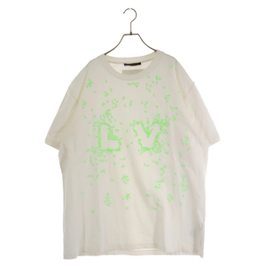 LOUIS VUITTON ルイヴィトン 22AW RM222M NPL HNY14X LVスプレッドエンブロイダリー半袖Tシャツ カットソー ホワイト