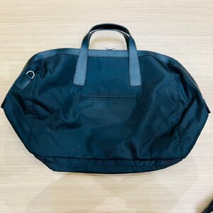 【DOM1929】 BOGNER ボグナー 2WAYハンドバッグ ボストン ブラック ナイロン レザー A4 大容量 無地 シンプル HAND MADE ハンドメイド