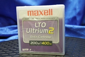 ★何個でも送料は1個分/未開封・未使用品/5個入荷★maxell LTO Ultrium2 データカートリッジ(200GB/圧縮時400GB) LTOU2/200 XJ B★ 39770Y