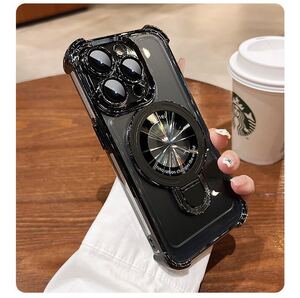 iPhone 11 Pro max ケース アイフォン11 プロ マックス カバー 透明 メッキ加工 耐衝撃 レンズ保護 スタンド付き MagSafe充電 選べる5色 b