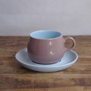 ラングレー デンビー ルツェルン コーヒーカップ ソーサー DENBY Langley ピンク 水色 ブルー #230819-1~3 ヴィンテージ 食器 イギリス